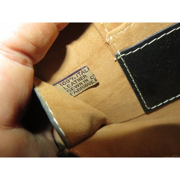 PATRICIA NASH Vintage Black Floral Tooled Leather Zip Around Long Wallet Wristle - Picture 8 of 13